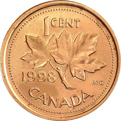 Canadian 1998 One Cent Value