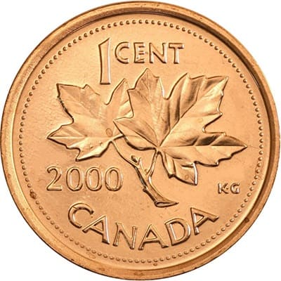 Canadian 2000 One Cent Value
