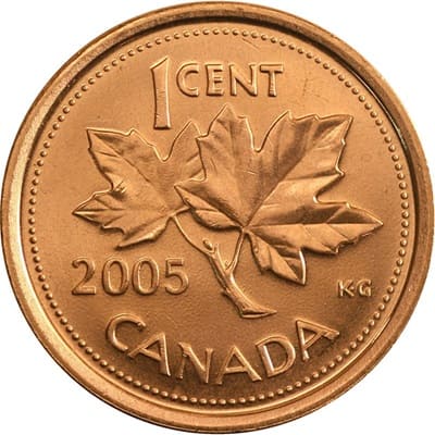 Canadian 2005 One Cent Value
