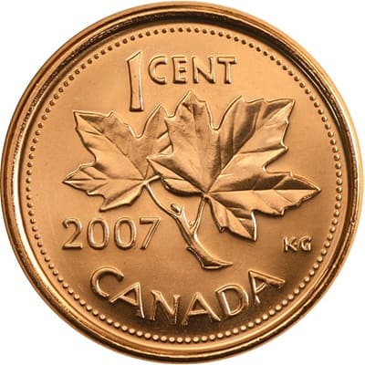 Canadian 2007 One Cent Value