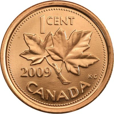 Canadian 2009 One Cent Value
