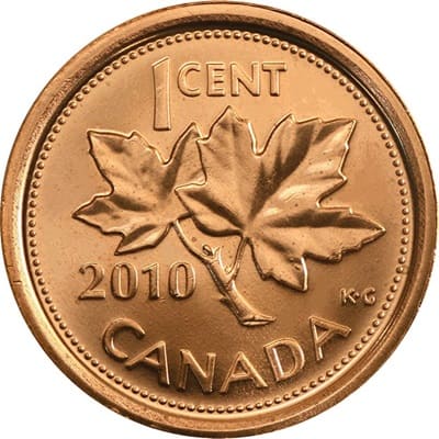 Canadian 2010 One Cent Value