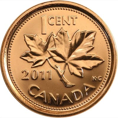 Canadian 2011 One Cent Value
