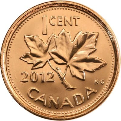 Canadian 2012 One Cent Value