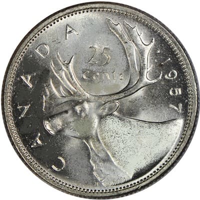 Canadian 1957 One Dollar Value