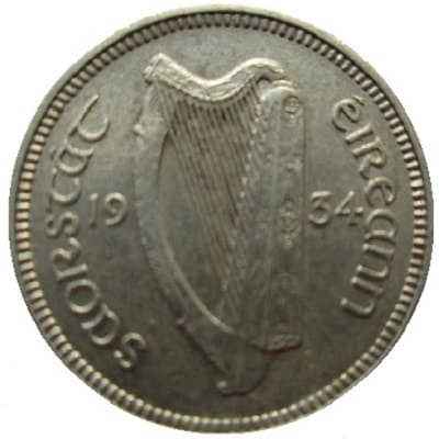 Irish Free State 1934 Threepence