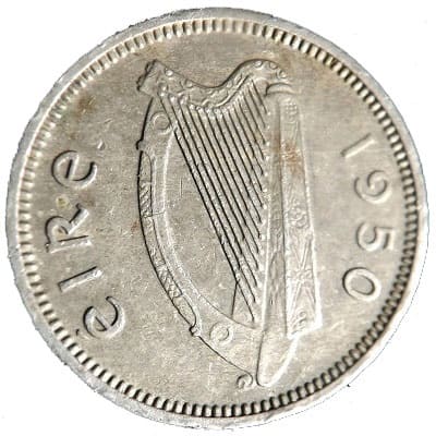 Eire 1950 Threepence