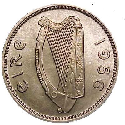 Eire 1956 Threepence
