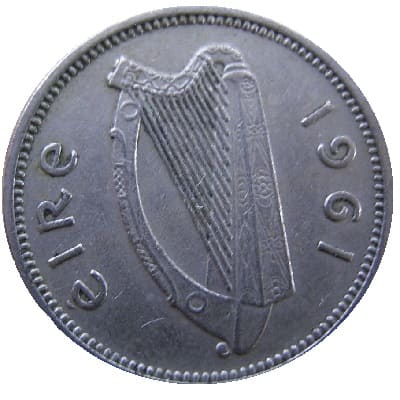 Eire 1961 Threepence