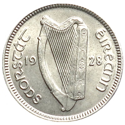 Irish Free State 1928 Sixpence