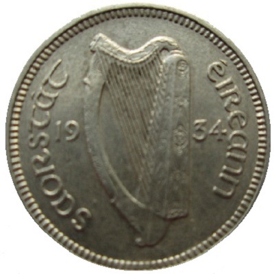 Irish Free State 1934 Sixpence