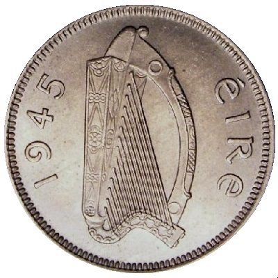 Eire 1945 Sixpence