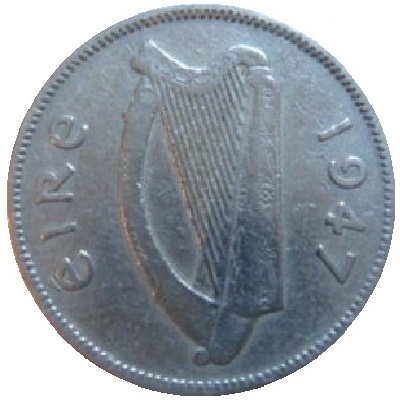 Eire 1947 Sixpence