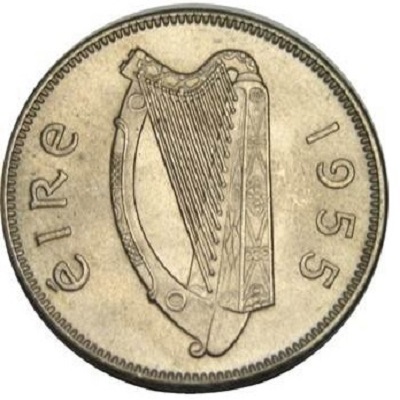Eire 1955 Sixpence