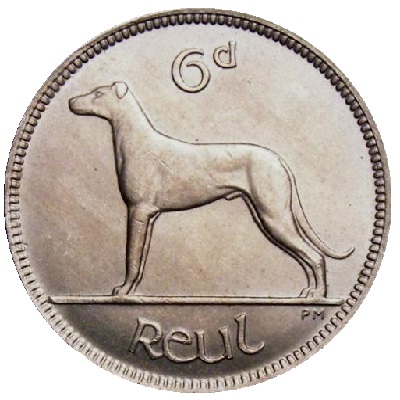 Irish 1956 Sixpence Value
