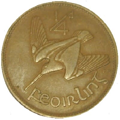 Irish 1953 Farthing Value