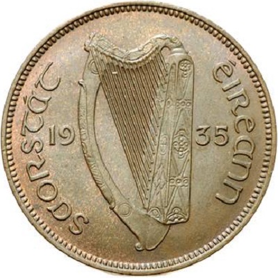 Irish Free State 1935 Half Penny