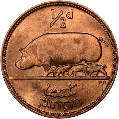 Irish 1939 Half Penny Value