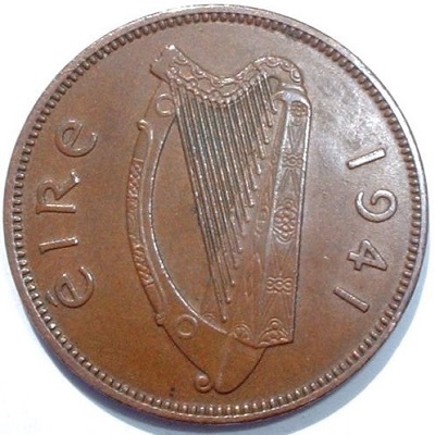Eire 1941 Half Penny