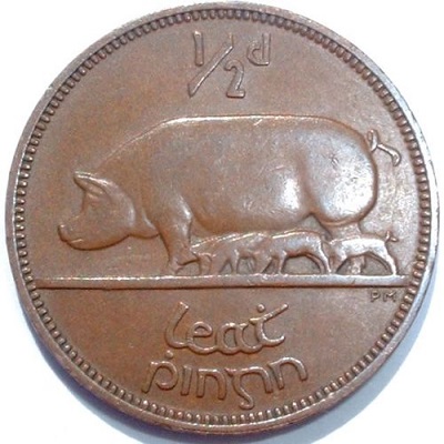 Irish 1941 Half Penny Value