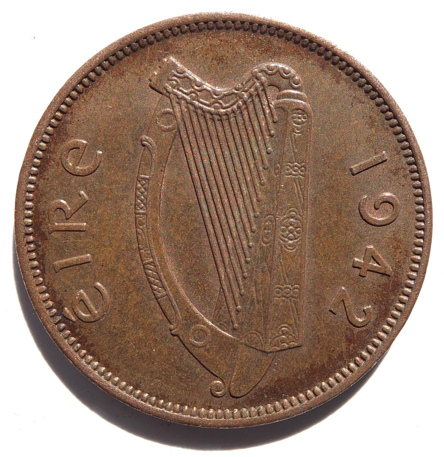 Eire 1942 Half Penny