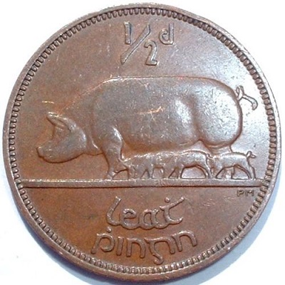 Irish 1943 Half Penny Value