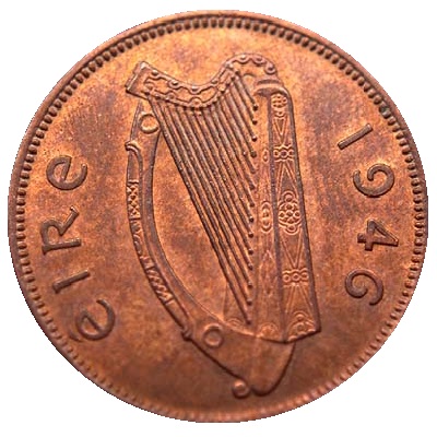 Eire 1946 Half Penny