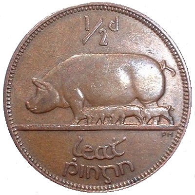 Irish 1964 Half Penny Value