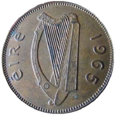 Eire 1965 Half Penny