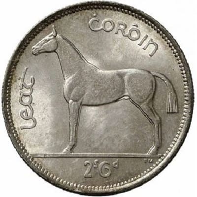 Irish 1940 Half Crown Value
