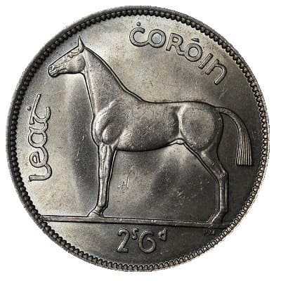 Irish 1954 Half Crown Value