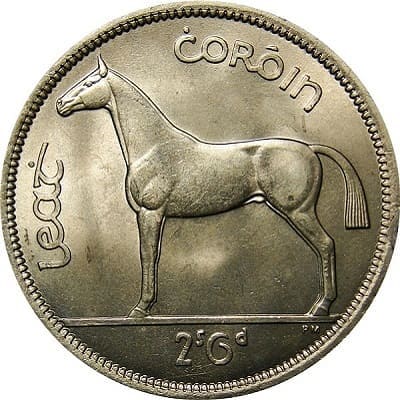 Irish 1964 Half Crown Value