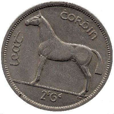 Irish 1966 Half Crown Value