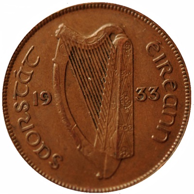 Irish Free State 1933 Penny