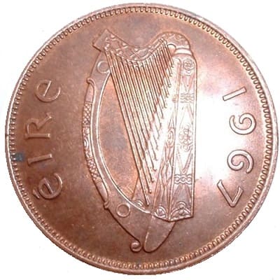 Irish Republic 1967 Penny
