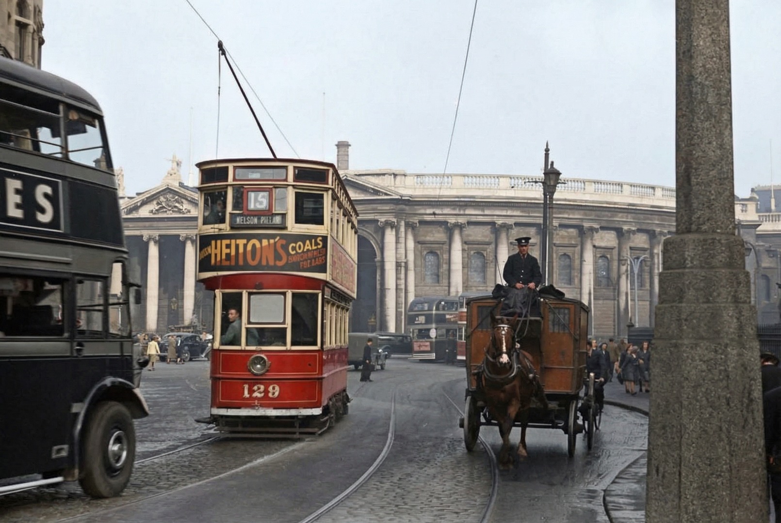 Collage Green 1945 - Trams Dublin, Dublin, Ireland