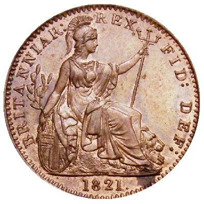 1821 UK Farthing Value