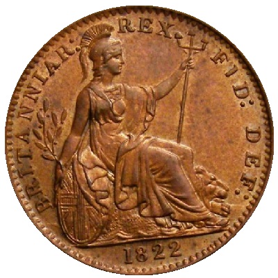 1822 UK Farthing Value
