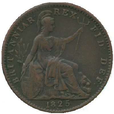 1825 UK Farthing Value