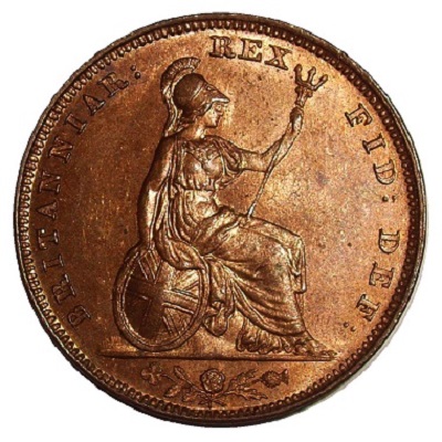 1834 UK Farthing Value