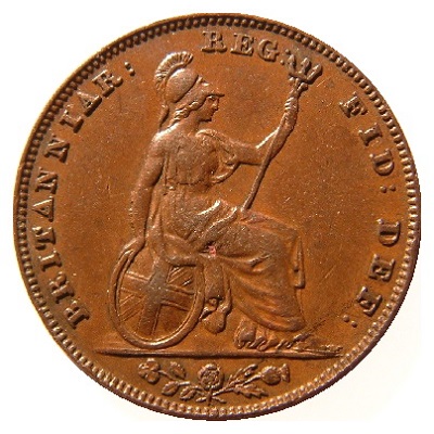 1844 UK Farthing Value