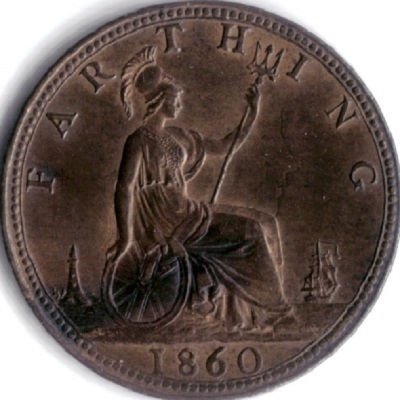 1860 UK Farthing Value