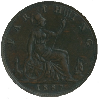 1887 UK Farthing Value