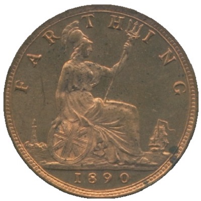 1890 UK Farthing Value