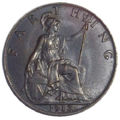 UK Farthing 1913 Value