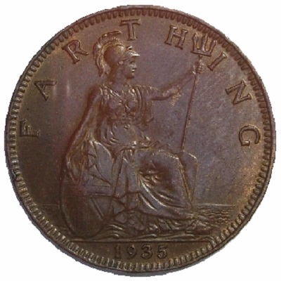 UK Farthing 1935 Value