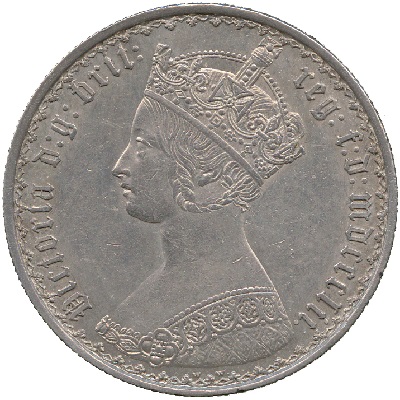 1852 UK Florin | 1852 two-shilling piece