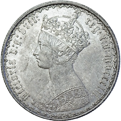 1854 UK Florin | 1854 two-shilling piece