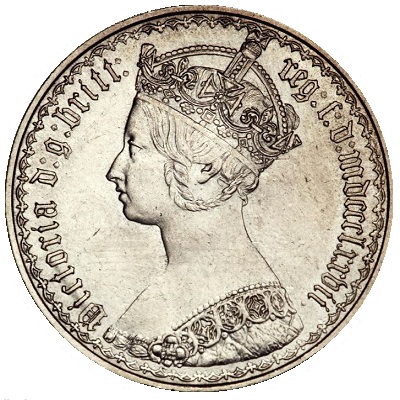 1857 UK Florin | 1857 two-shilling piece