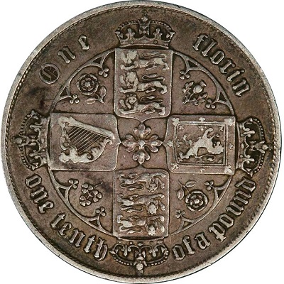 1862 Two Shillings Value